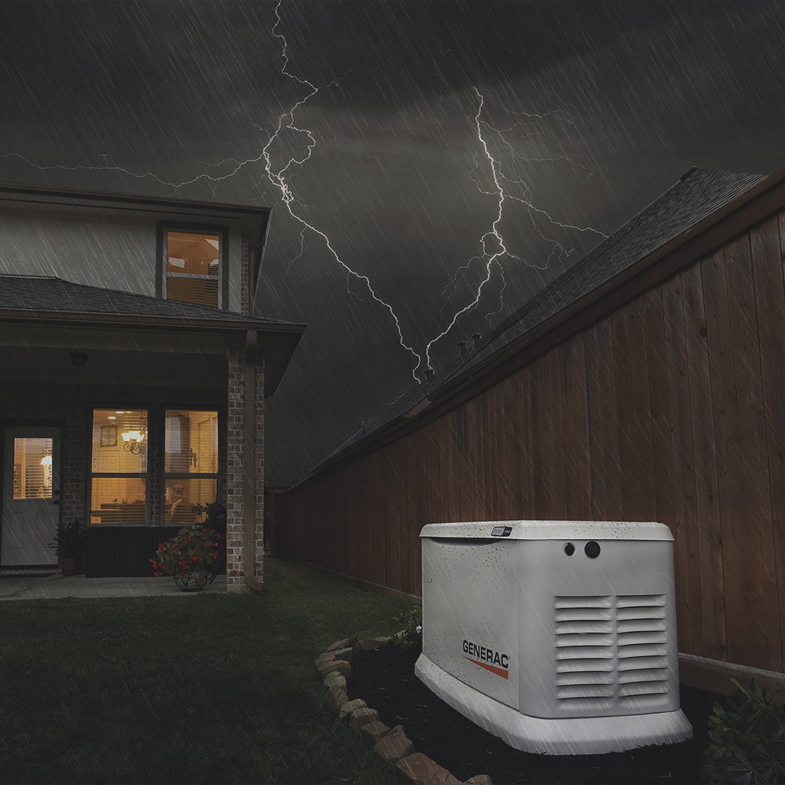 generac guardian series home standby generator, 24kw (lp)/21kw (ng), 200 amp transfer switch, aluminum enclosure, model# 7210