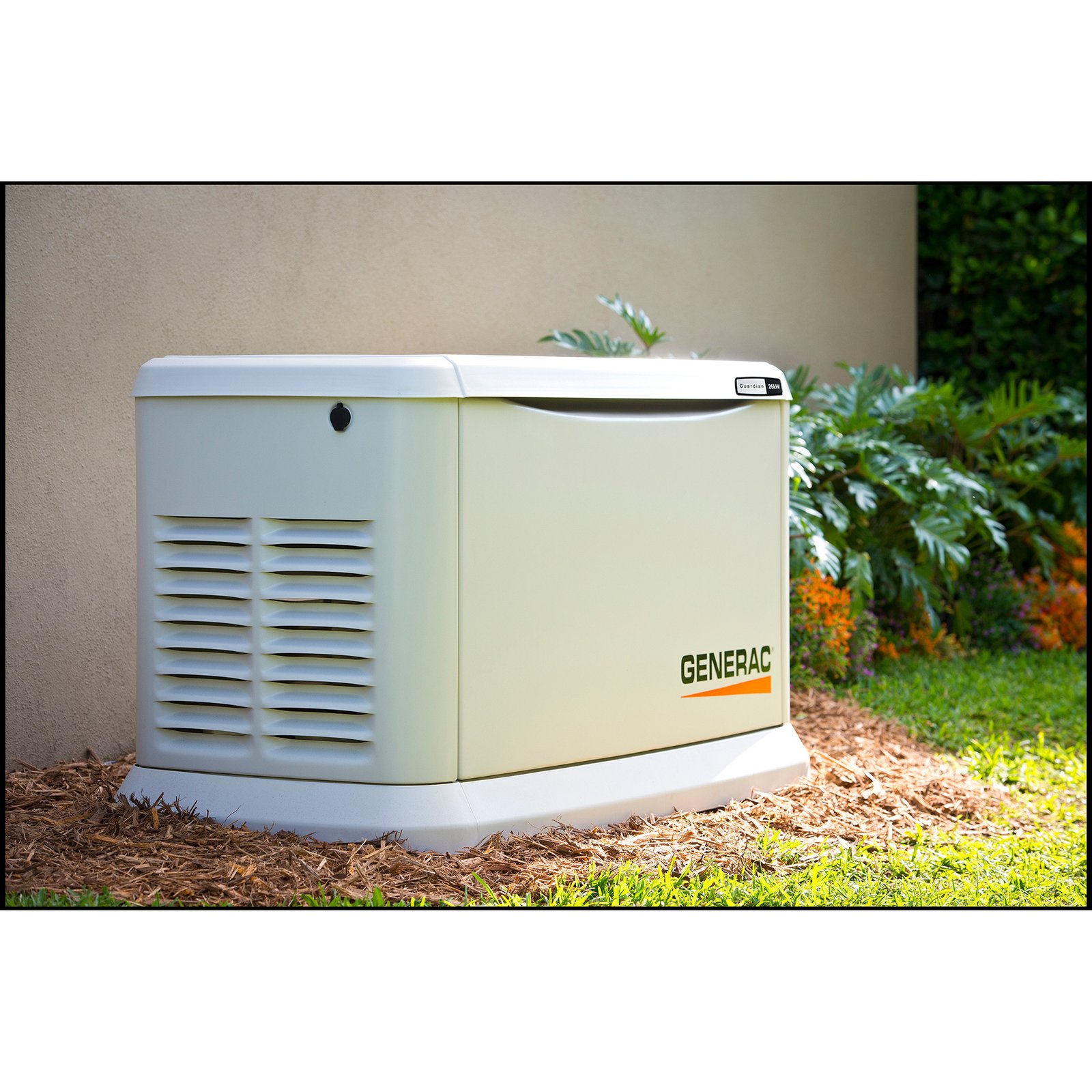 generac guardian series home standby generator, 26kw (lp)/22.5kw (ng), 200 amp transfer switch, aluminum enclosure, model# 7291