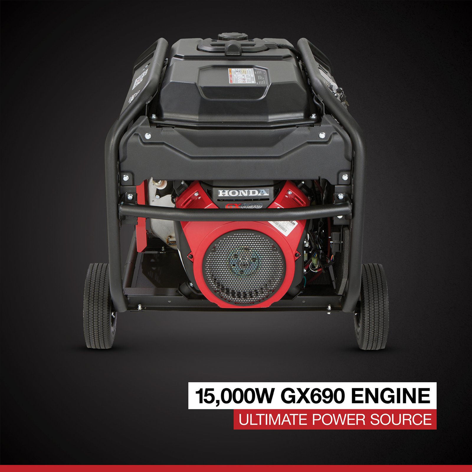 northstar quiet armor commercial grade portable generator with electric start, 15,000 surge watts, 13,500 rated watts