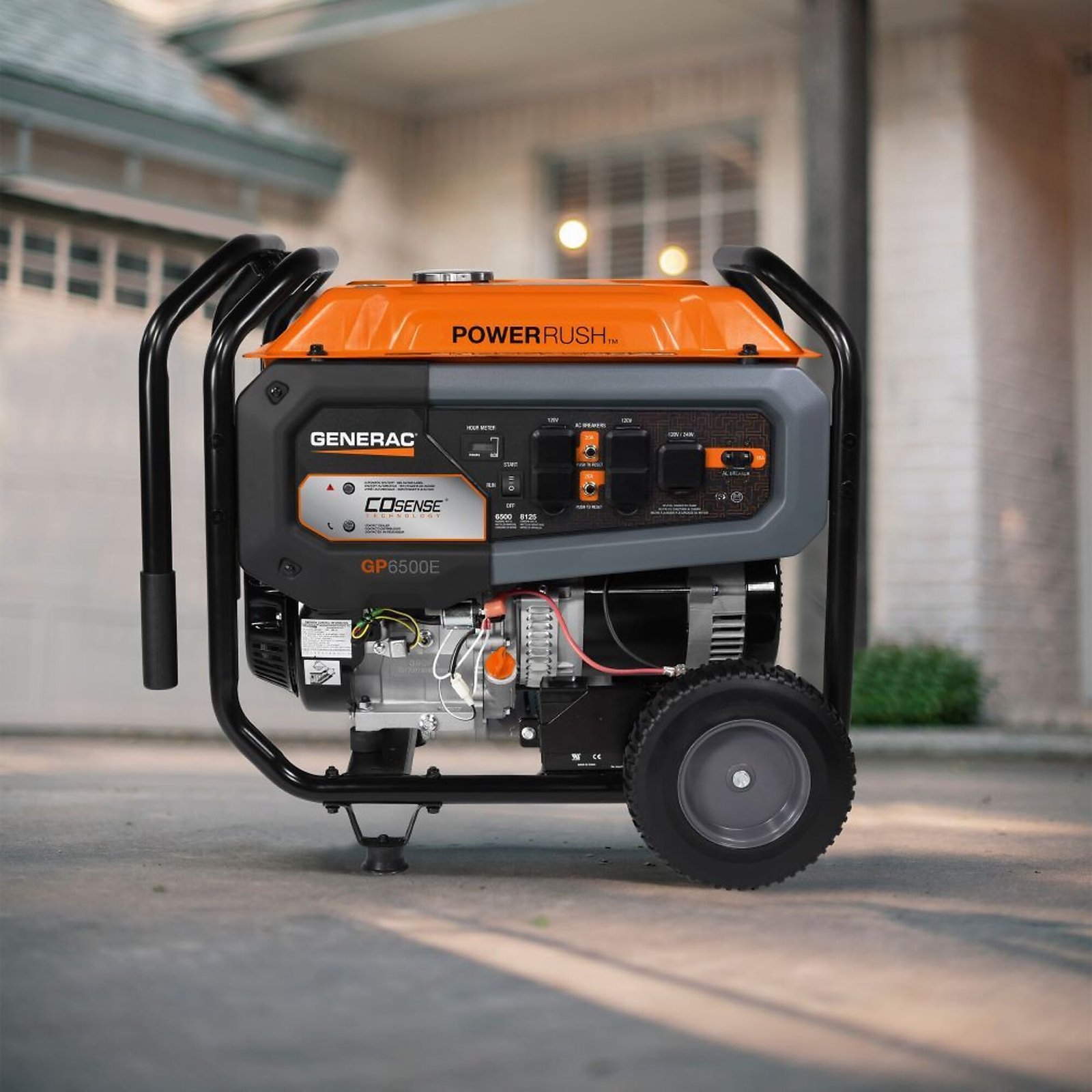 generac, portable generator, surge watts 8125 rated watts 6500 voltage 120/240 model# 7713
