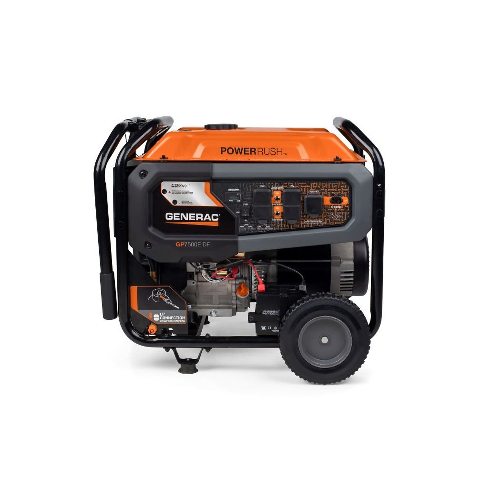 generac, dual fuel generator, surge watts 9400 rated watts 7500 voltage 120/240 model# 8011