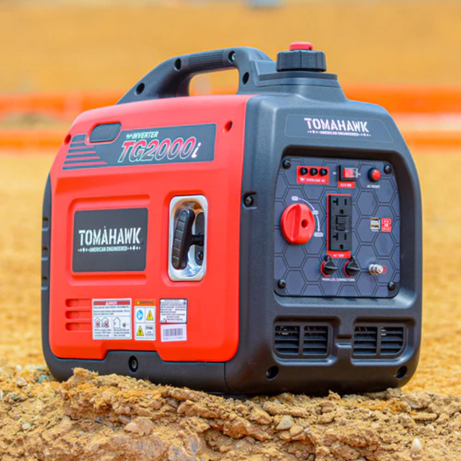 tomahawk portable inverter generator 2200 surge watts, 2100 rated watts, 120 volts, 48 lbs., model# tg2000i