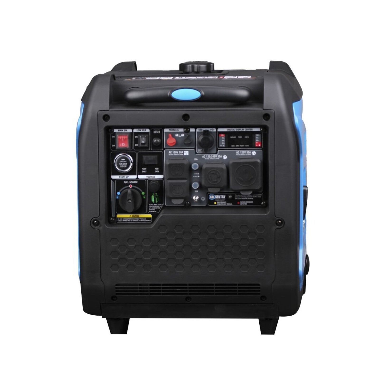 pulsar, 7250/6000w dual fuel inverter w/cosentry, surge watts 7250 rated watts 6000 voltage 120/240 model# pgda70bisco