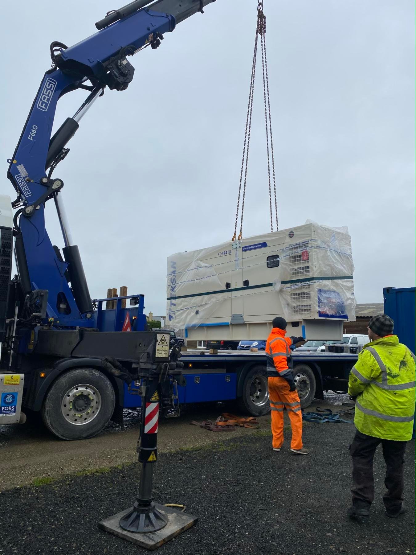 SDM Energy Generator Delivery using secure freight transportation